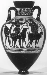 AMPHORA, PANATHENAIC SHAPE (ATHENIAN, BLACK-FIGURE)