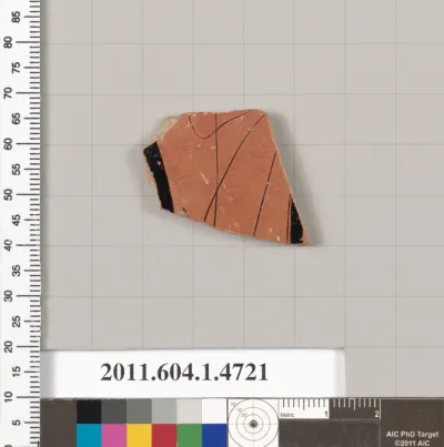 Terracotta fragment of a kylix (drinking cup)