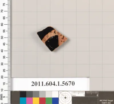 Terracotta rim fragment of a kylix (drinking cup)