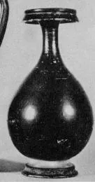 BOTTLE (SOUTH ITALIAN, GNATHIAN, BLACK GLAZE)