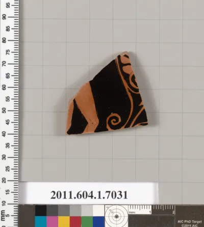 Terracotta fragment of a kylix (drinking cup)