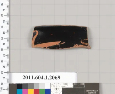 Terracotta rim fragment of a kylix (drinking cup)