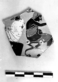 HYDRIA, FRAGMENT (ATHENIAN, BLACK-FIGURE)