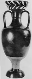 AMPHORA, BELLY (SOUTH ITALIAN, GNATHIAN, BLACK GLAZE)