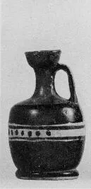 LEKYTHOS, SQUAT (ATHENIAN, BLACK PATTERN)