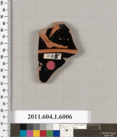 Terracotta fragment of a kylix (drinking cup)