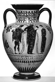 AMPHORA, NECK (ATHENIAN, BLACK-FIGURE)