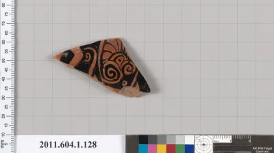 Terracotta fragment of a kylix (drinking cup)