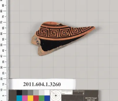 Terracotta fragment of a kylix (drinking cup)