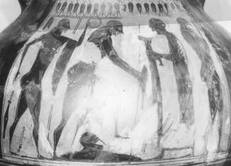 AMPHORA, BELLY, TYPE C (ATHENIAN, BLACK-FIGURE)