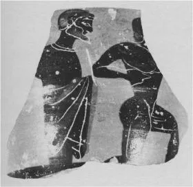 LEKYTHOS, FRAGMENT (ATHENIAN, BLACK-FIGURE)