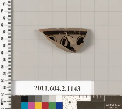Terracotta fragment from a pyxis lid (box)
