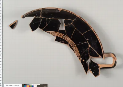 Terracotta fragments of a kylix (drinking cup)