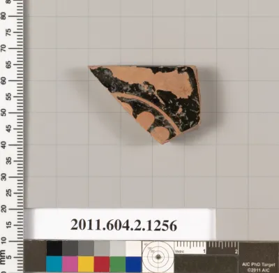 Terracotta rim fragment of a skyphos (deep drinking cup)