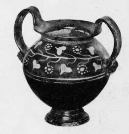AMPHORA, BELLY (SOUTH ITALIAN, BLACK GLAZE)