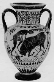 AMPHORA, NECK (ATHENIAN, BLACK-FIGURE)