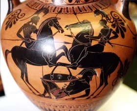 AMPHORA, NECK (ATHENIAN, BLACK-FIGURE)