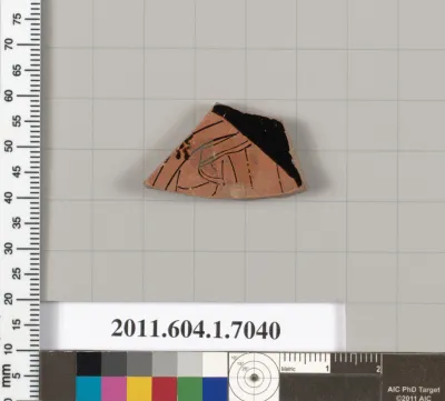 Terracotta fragment of a kylix (drinking cup)