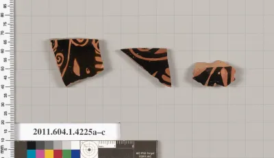 Terracotta fragments of kylikes (drinking cups)