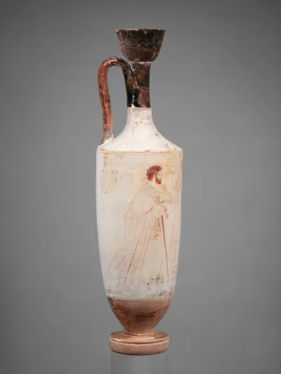 Terracotta lekythos (oil flask)