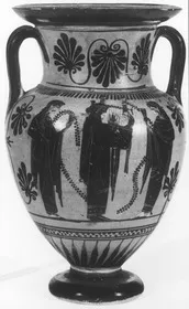 AMPHORA, NECK (ATHENIAN, BLACK-FIGURE)