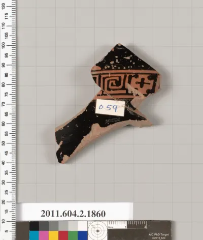 Terracotta fragment of a skyphos (deep drinking cup)