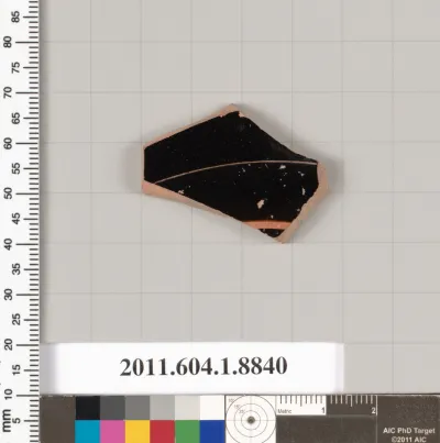 Terracotta fragment of a kylix (drinking cup)