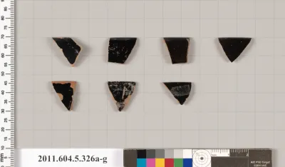 Terracotta rim fragments of kylikes (drinking cups)
