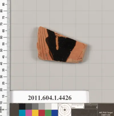 Terracotta fragment of a kylix (drinking cup)