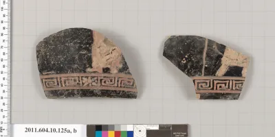 Terracotta fragments of a closed shape
