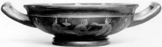 CUP, STEMLESS (ATHENIAN, RED-FIGURE)