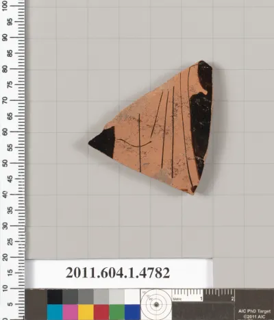 Terracotta fragment of a kylix (drinking cup)