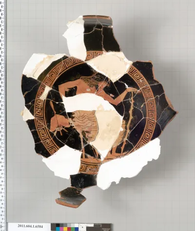 Terracotta fragment of a kylix (drinking cup)