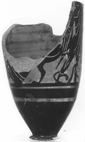 LEKYTHOS, FRAGMENT (ATHENIAN, BLACK-FIGURE)