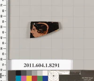 Terracotta rim fragment of a kylix (drinking cup)