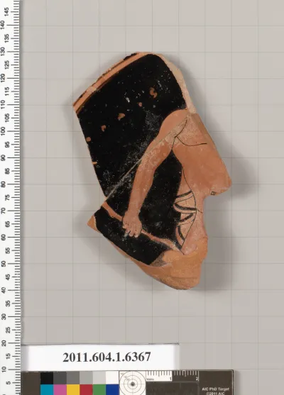 Terracotta fragment of a kylix (drinking cup)