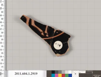 Terracotta fragment of a kylix (drinking cup)