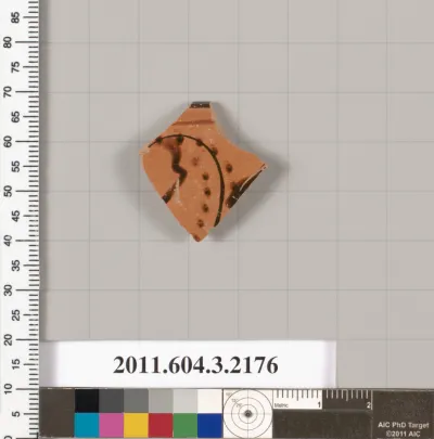 Terracotta rim fragment of a kylix (drinking cup)