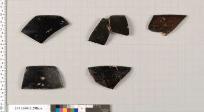 Terracotta rim fragments of kylikes (drinking cups)