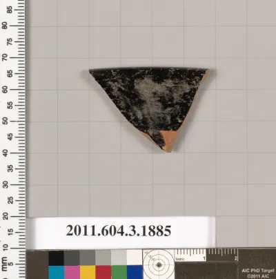 Terracotta rim fragment of an open shape