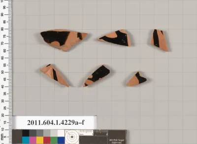Terracotta fragments of kylikes (drinking cups)