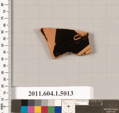 Terracotta fragment of a kylix (drinking cup)