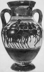 AMPHORA, BELLY, TYPE B (ATHENIAN, BLACK-FIGURE)