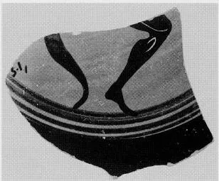 CUP, FRAGMENT (ATHENIAN, BLACK-FIGURE)