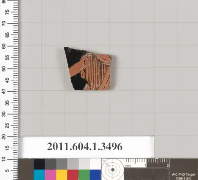 Terracotta fragment of a kylix (drinking cup)