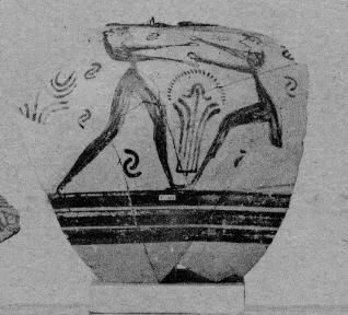 KRATER, FRAGMENT (MYCENEAN, OUTLINE)
