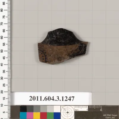 Terracotta fragment of a kyathos (cup-shaped ladle)