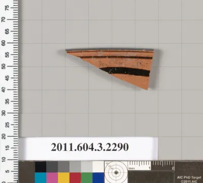 Terracotta rim fragment of a kylix: eye-cup (drinking cup)
