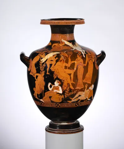 Terracotta hydria: kalpis (water jar)
