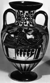 AMPHORA, NECK (ATHENIAN, BLACK-FIGURE)